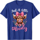 Just A Little Moody Cute Highland Cow Flower Farm Farmer T-Shirt - T-Shirt | Royal