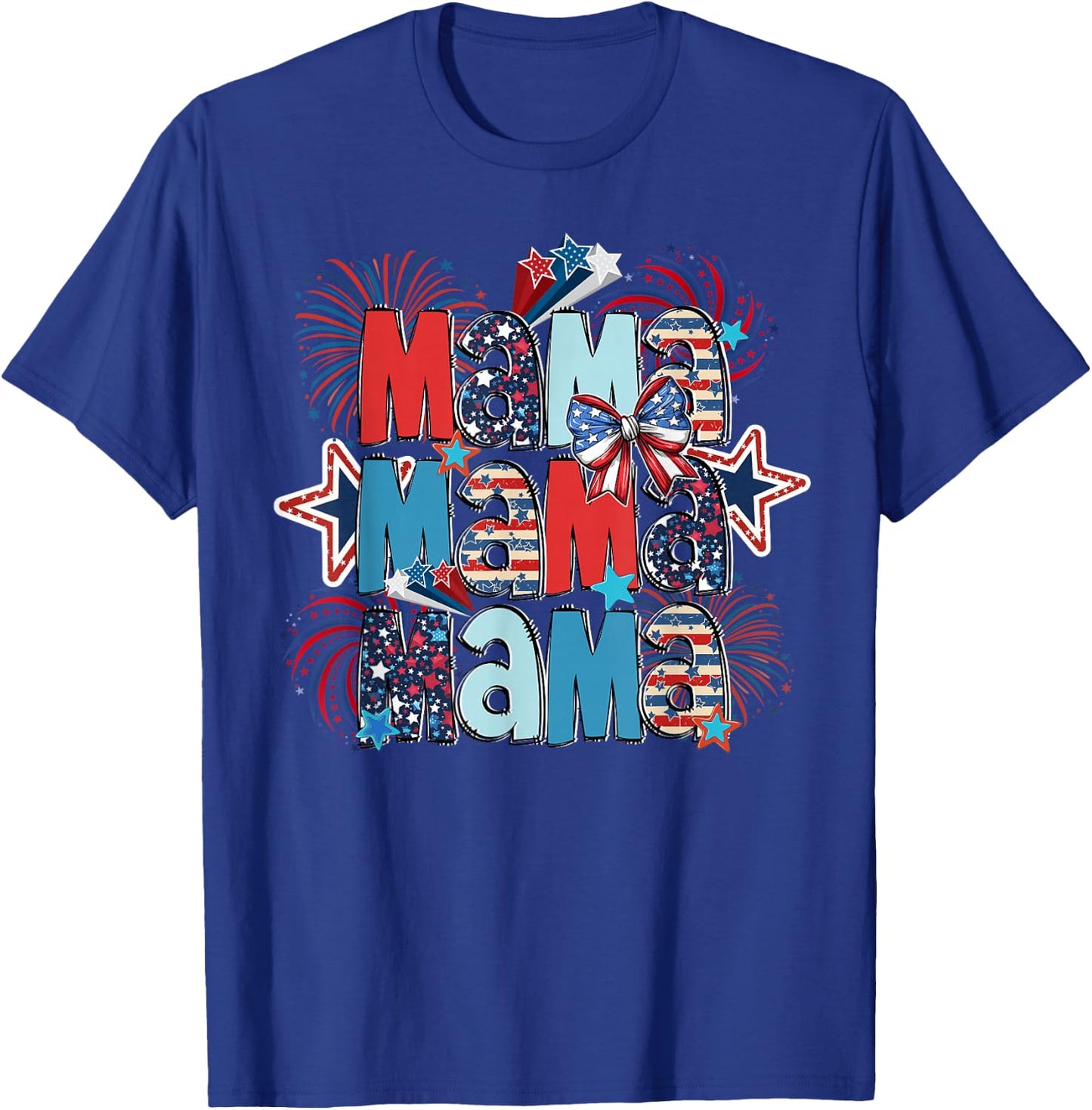 American Mama 4th of July Patriotic Mom Mothers Day Women T-Shirt - T-Shirt | Royal