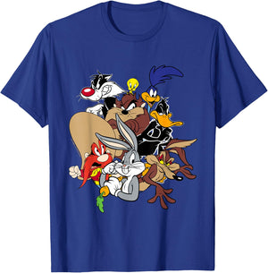 Looney Tunes Main Group of Characters T-Shirt - T-Shirt | Royal
