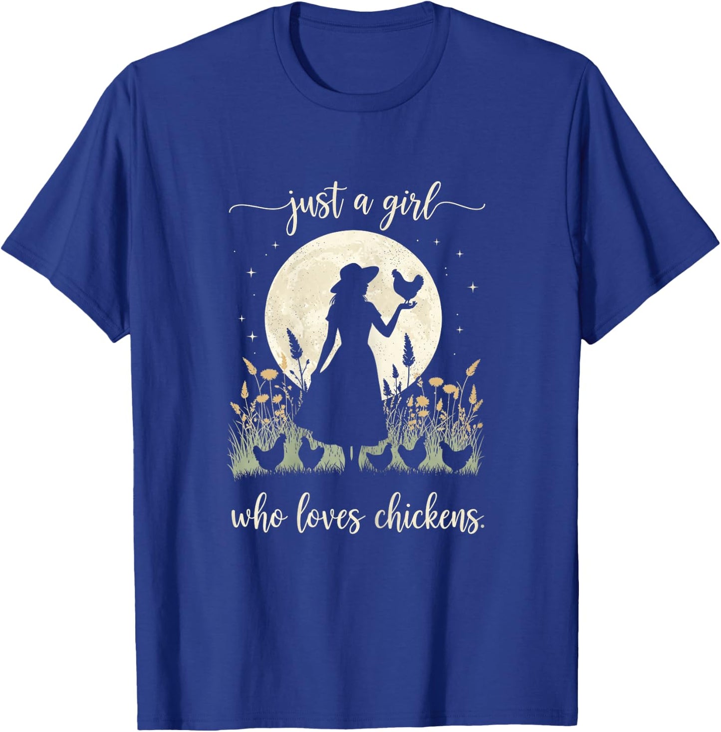 Just A Girl Who Loves Chickens T-Shirt - T-Shirt | Royal