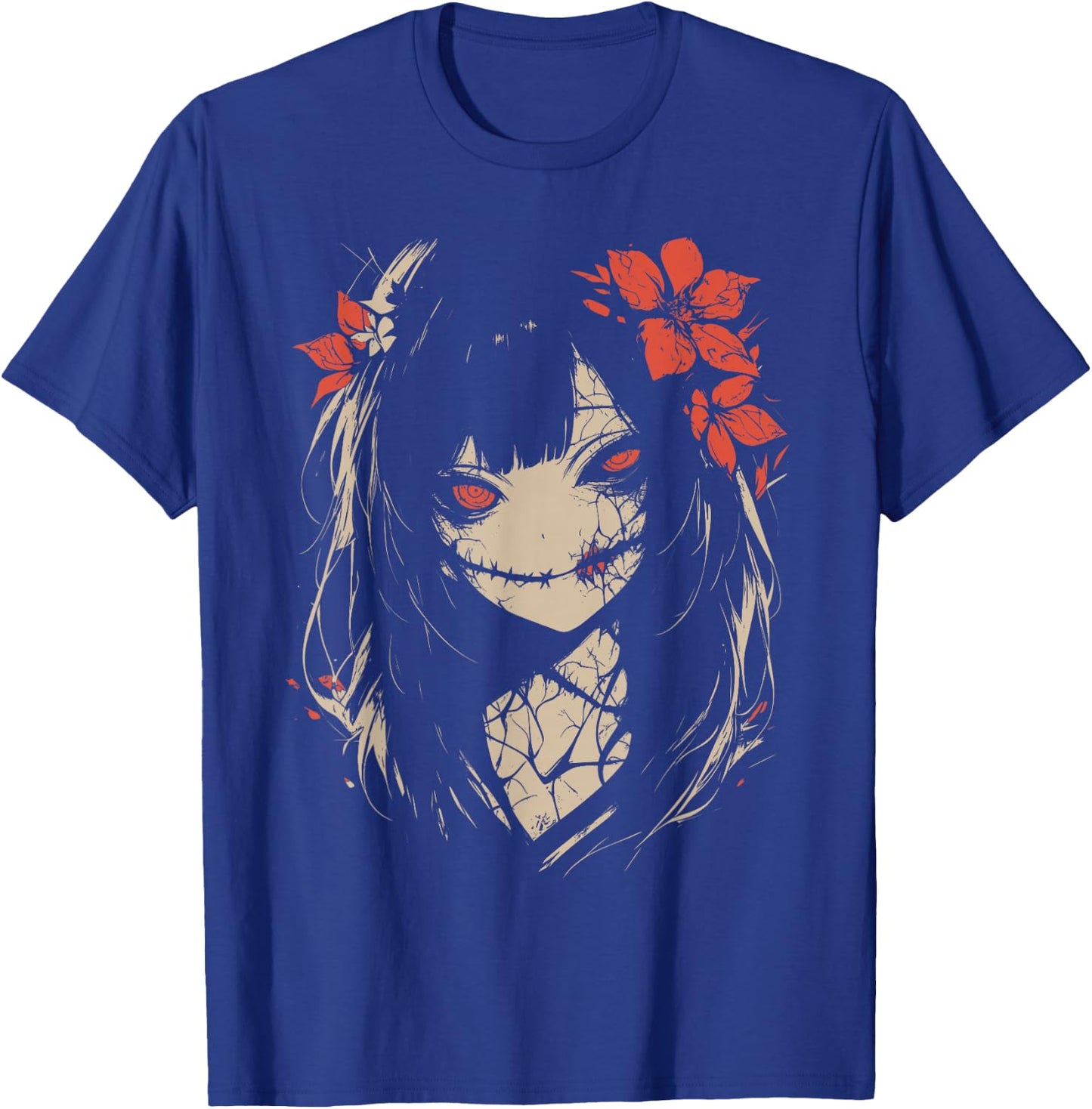 Horror Anime Manga | Japan Japanese Creepy Kawaii Goth , black T-Shirt - T-Shirt | Royal