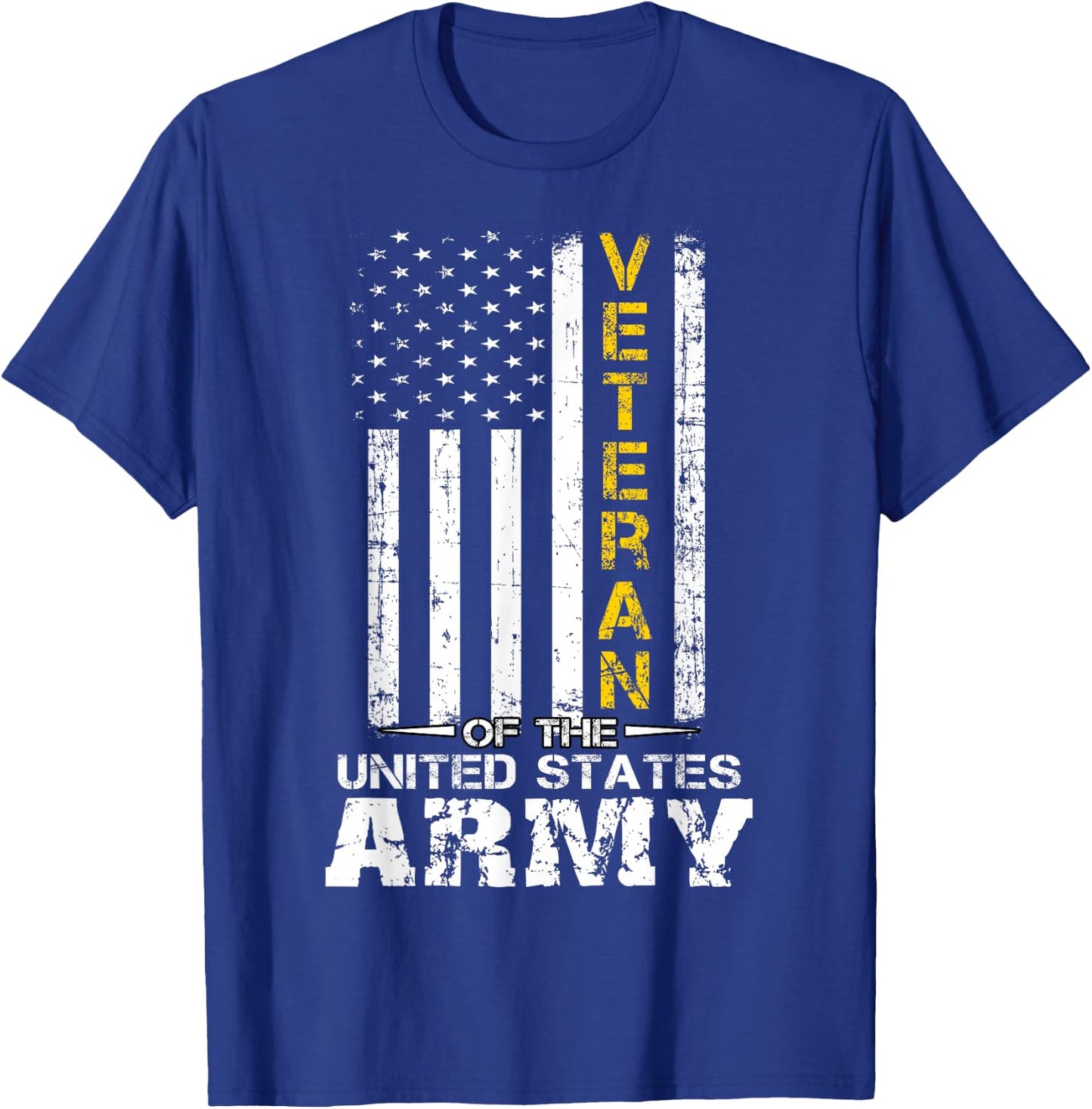 Veteran of United States US Army Veteran Gold T-Shirt - T-Shirt | Royal