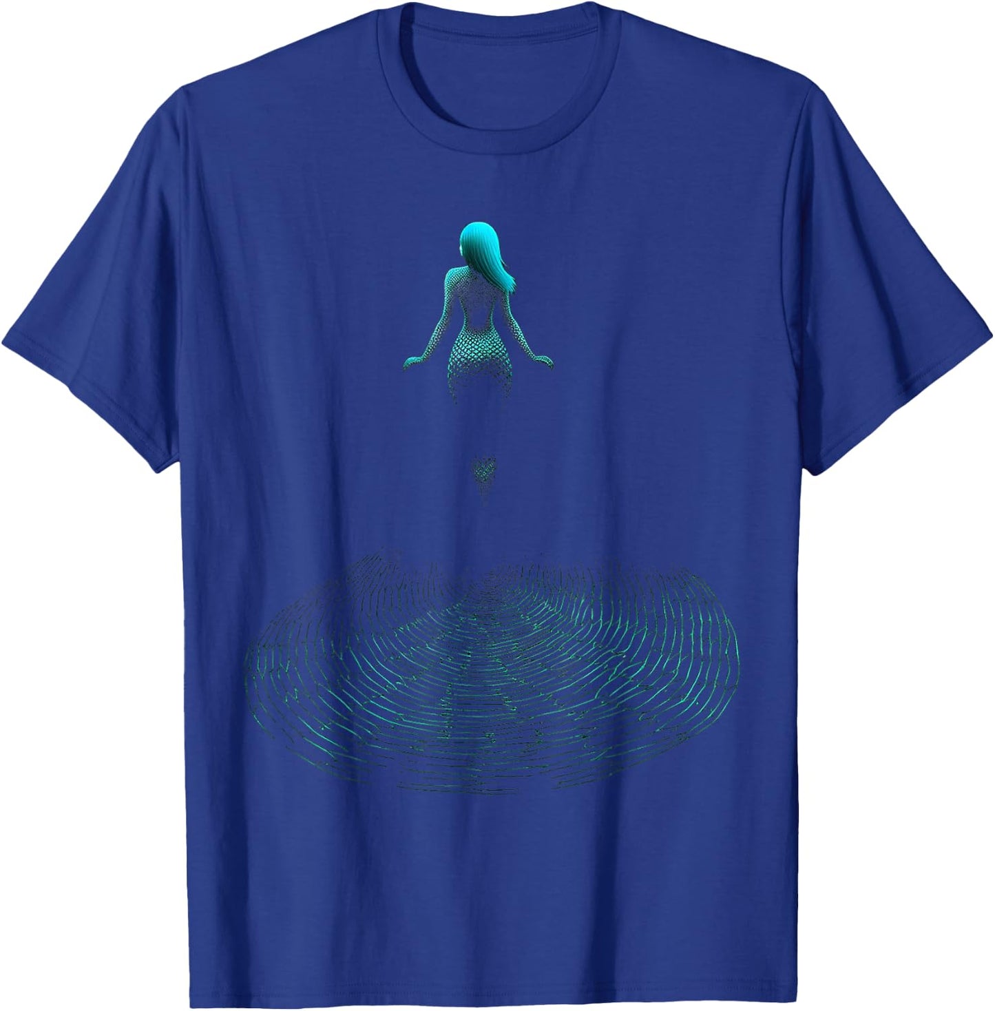 Mermaid Pixel Women Abstract Art Mermaid T-Shirt - T-Shirt | Royal