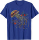 Jellyfish Colorful Flower Patterns Scuba Diving Diver Ocean T-Shirt - T-Shirt | Royal