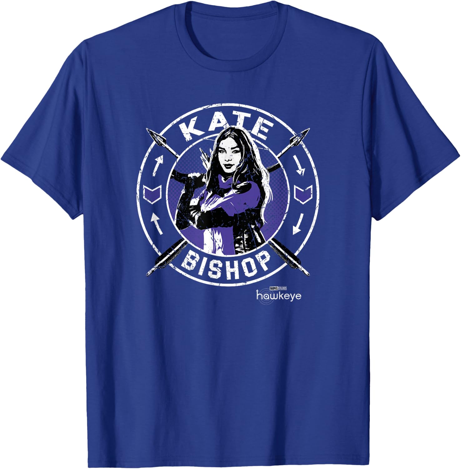 Marvel Hawkeye Kate Bishop Arrow Circle Portrait T-Shirt - T-Shirt | Royal