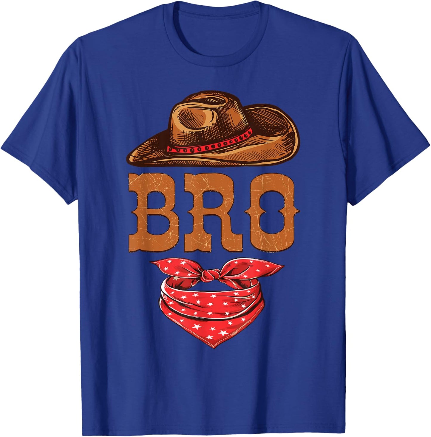 Bro Brother Western Birthday Cowboy Cowgirl Family Matching T-Shirt - T-Shirt | Royal