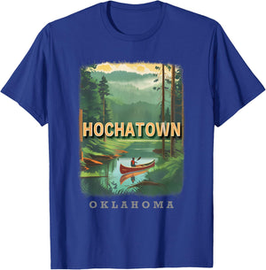 Hochatown Oklahoma OK Serene Beavers Bend SD277 T-Shirt - T-Shirt | Royal