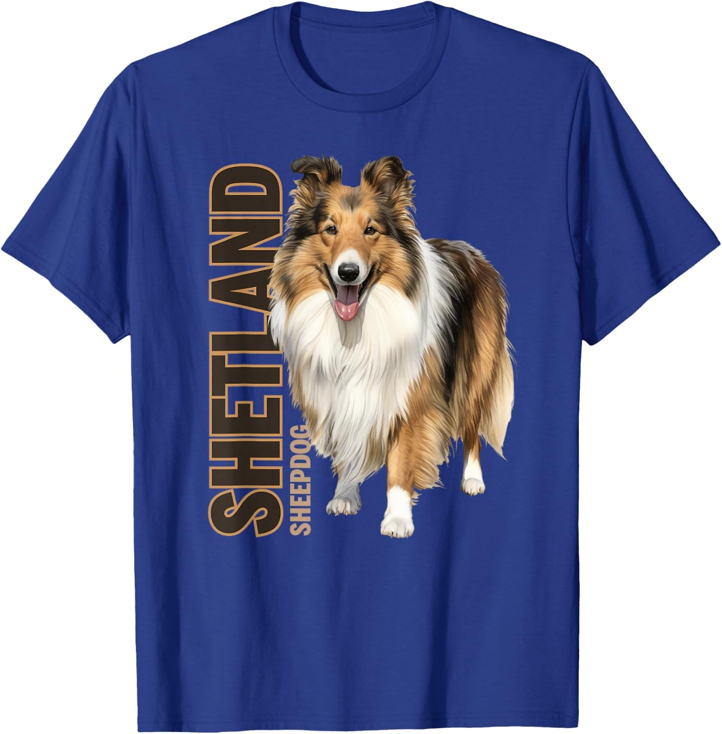 Shetland Sheepdog Watercolor T-Shirt - T-Shirt | Royal