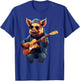 Cute Pig Playing Guitar Pigs Musician Music T-Shirt - T-Shirt | Royal