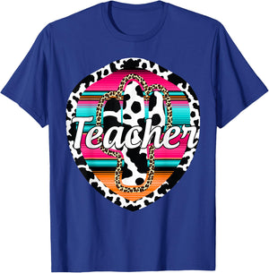Teacher Serape Cactus Dessert Western Relashionship T-Shirt - T-Shirt | Royal