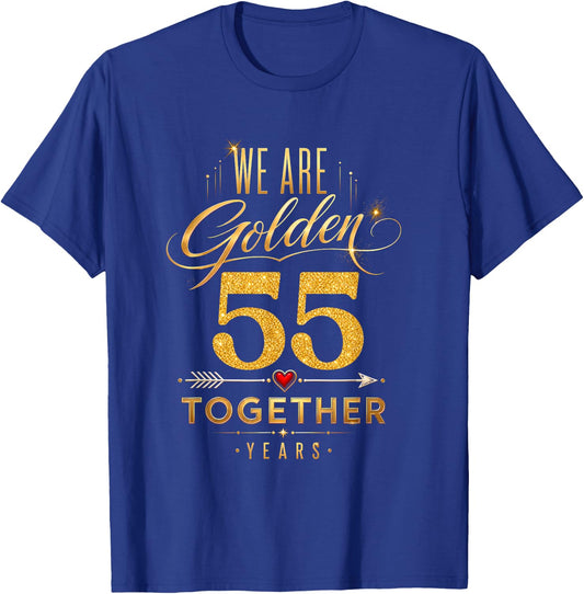 55th Wedding Anniversary Married We Golden Together 55 Years T-Shirt - T-Shirt | Royal