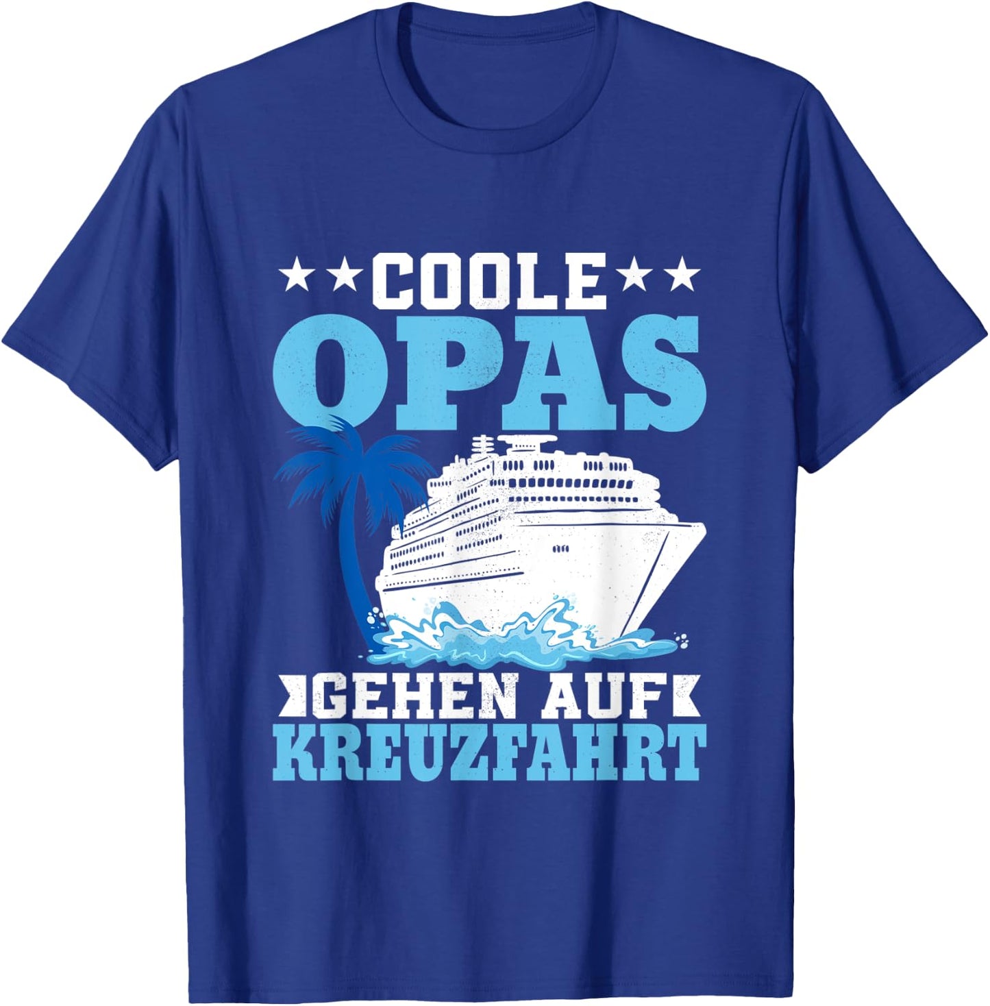 Cool Grandpa Go On Cruise Ship Grandfather Holiday T-Shirt - T-Shirt | Royal