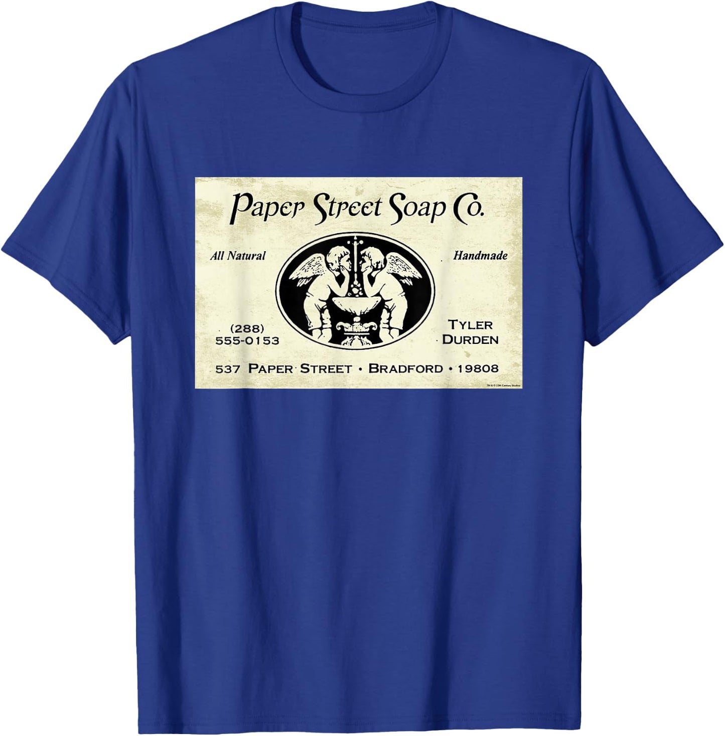 Fight Club Movie Official Paper Street Soap Co. Tyler Durden , black T-Shirt - T-Shirt | Royal