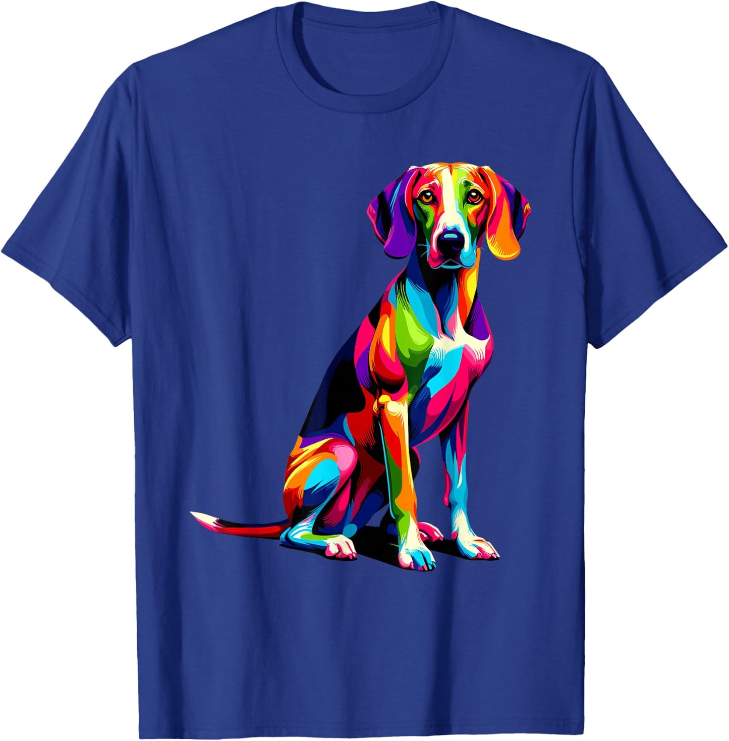 Colorful Pop Art American Foxhound Foxhounds T-Shirt - T-Shirt | Royal