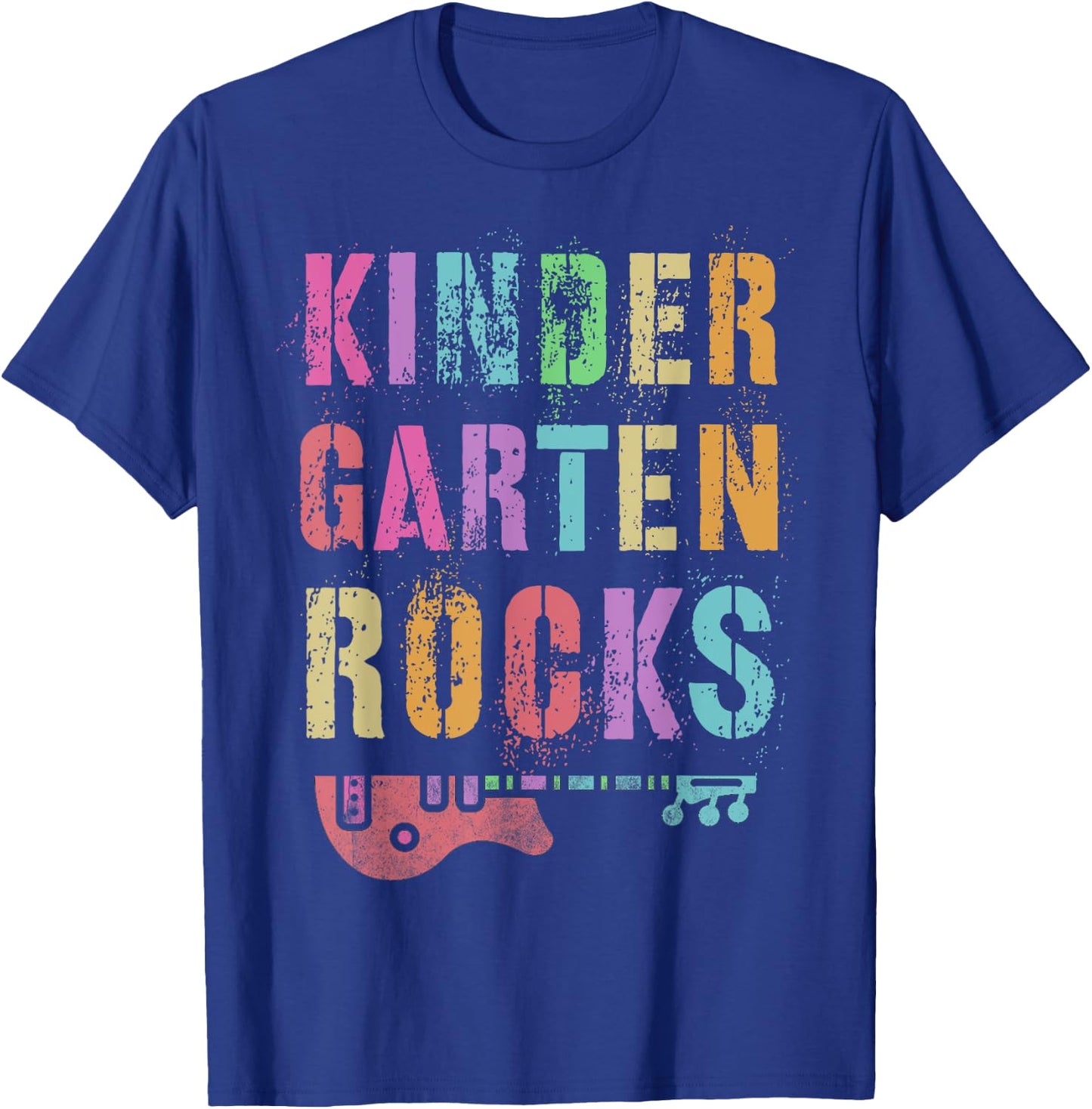 KINDERGARTEN ROCKS Teacher Crew Rock Star Kinder Team T-Shirt - T-Shirt | Royal