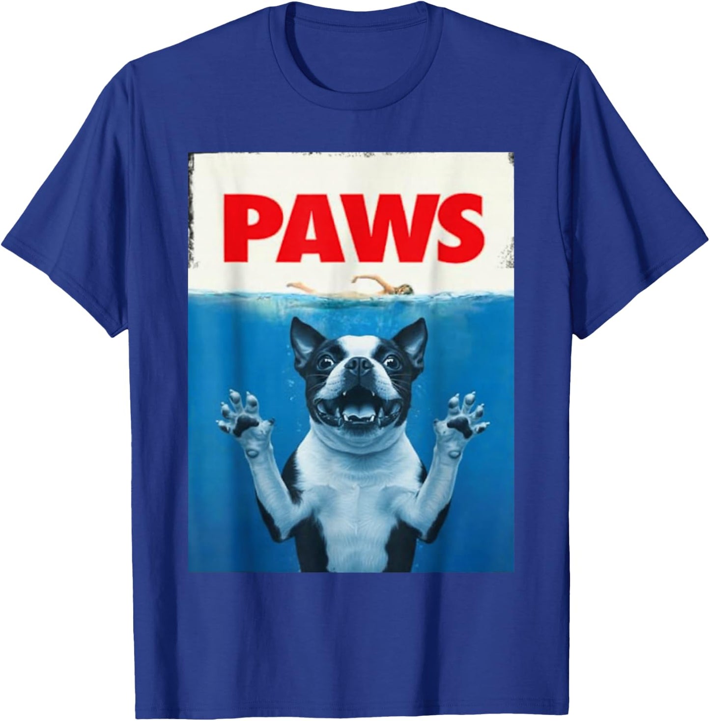 Paws Boston Terrier Dog Shirts Funny Gifts Women Kid T-Shirt - T-Shirt | Royal