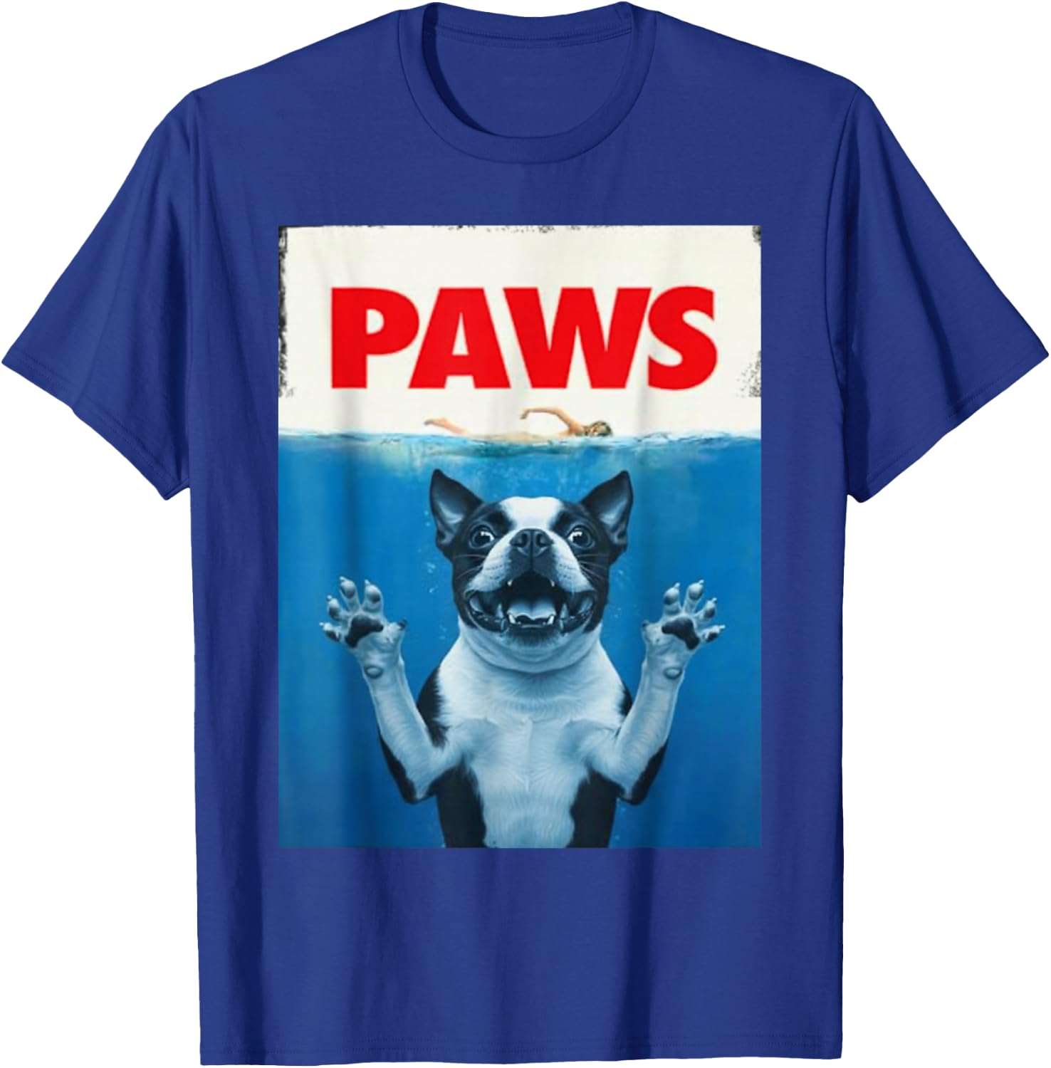 Paws Boston Terrier Dog Shirts Funny Gifts Women Kid T-Shirt - T-Shirt | Royal