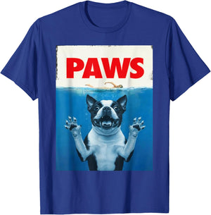 Paws Boston Terrier Dog Shirts Funny Gifts Women Kid T-Shirt - T-Shirt | Royal