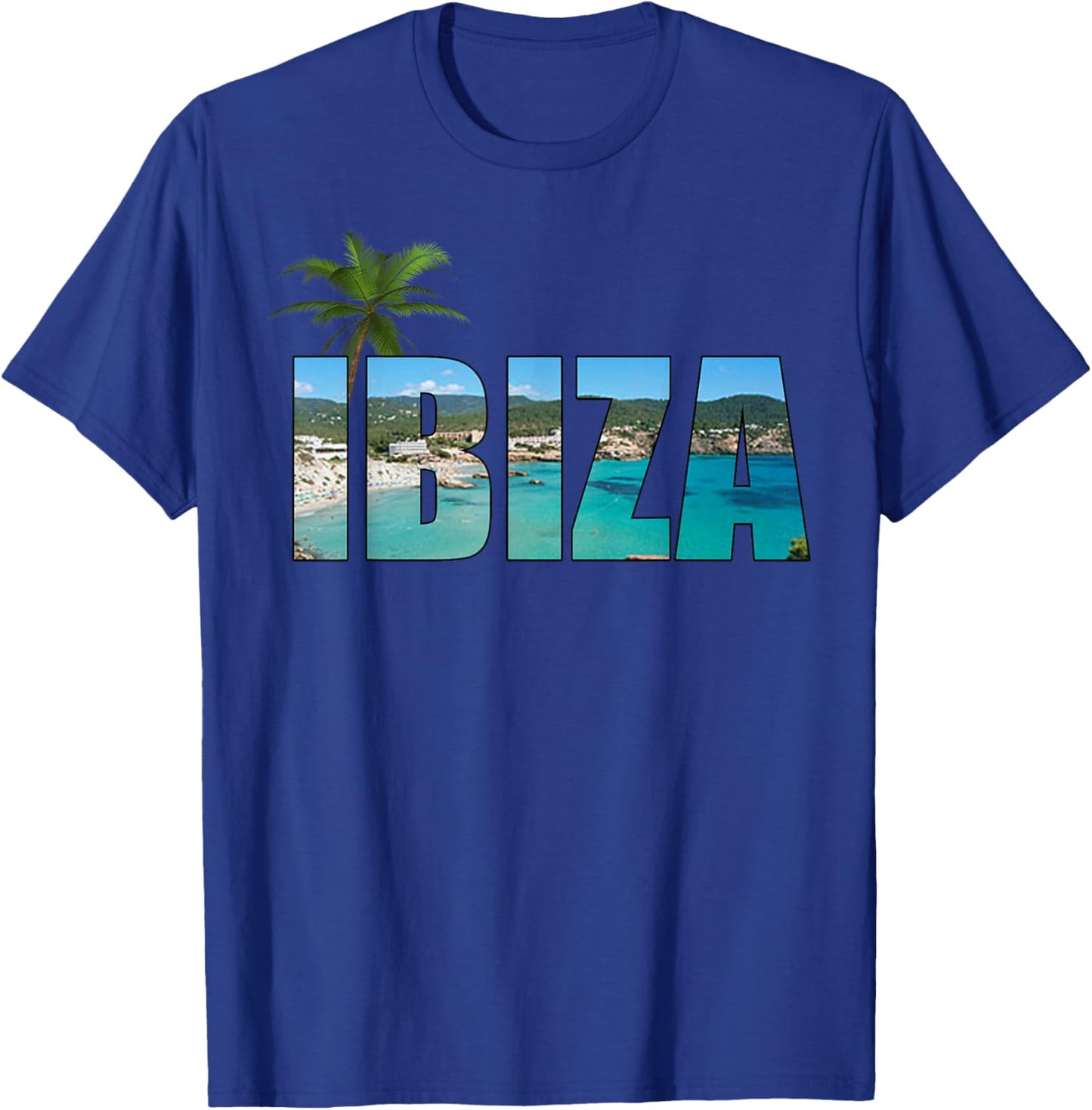Ibiza Espana Beach Palm Tree Party Destination Gift T-Shirt - T-Shirt | Royal