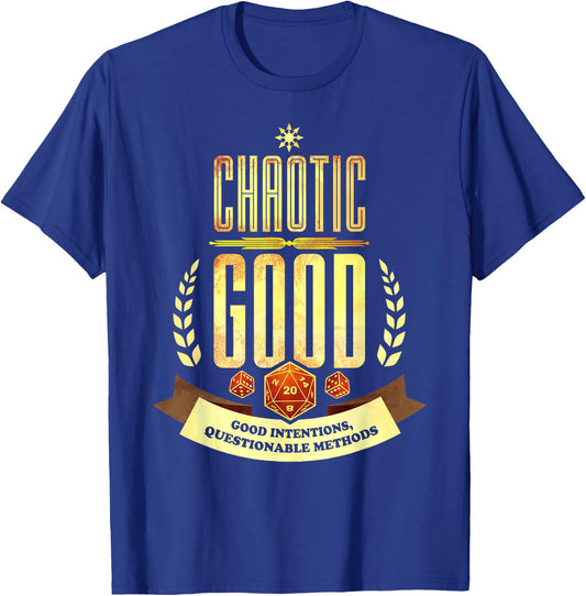 Chaotic Good D20 Jeu de rôle d'alignement RPG TTRPG T-Shirt - T-Shirt | Royal