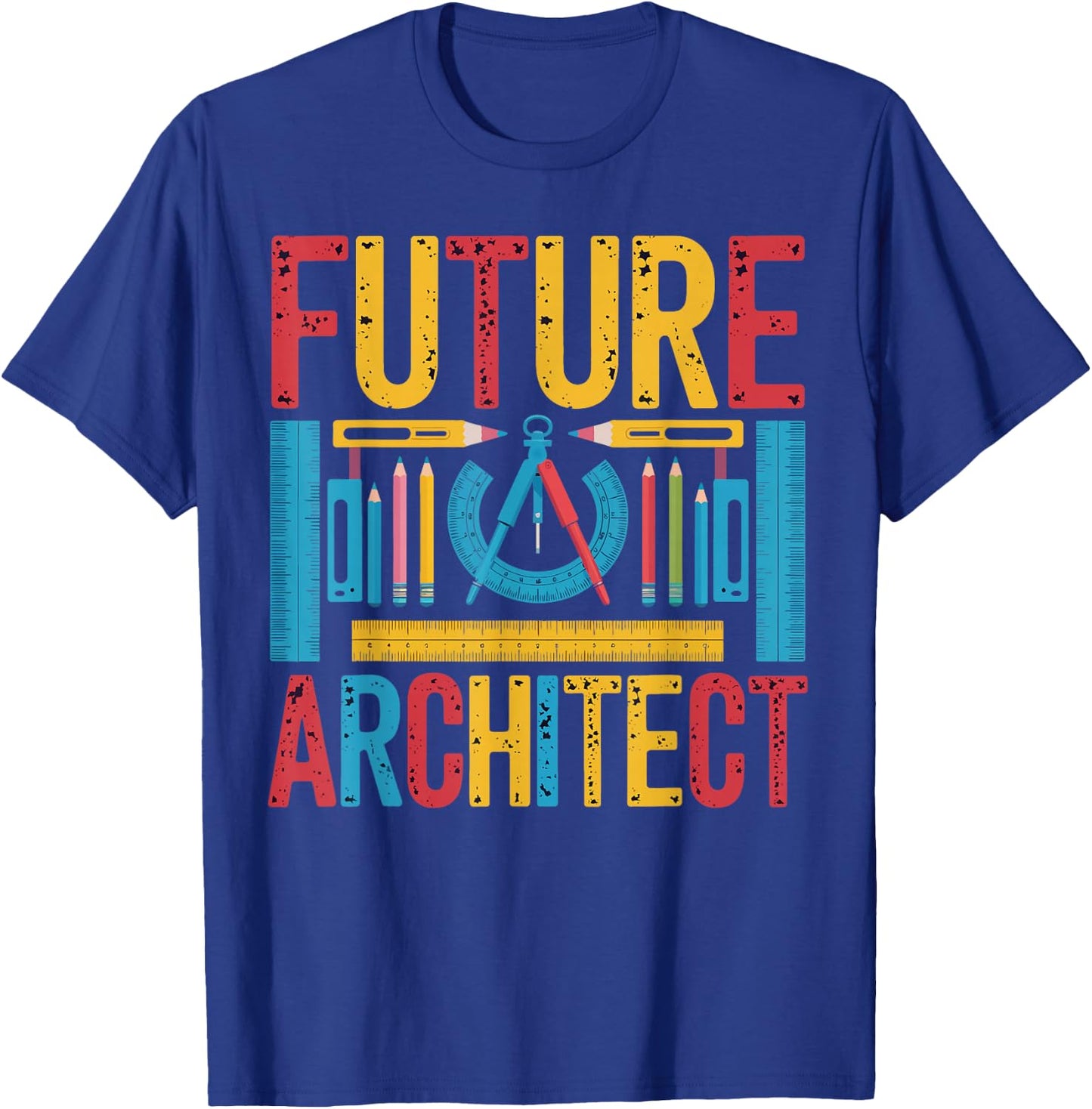 Retro Future Architect Architecture Student Gifts Women Kids T-Shirt - T-Shirt | Royal