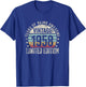 Vintage 1958 T Shirts Retro Funny 1958 Birthday T-Shirt - T-Shirt | Royal