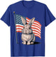 Rabbit USA Flag Easter T-Shirt - T-Shirt | Royal