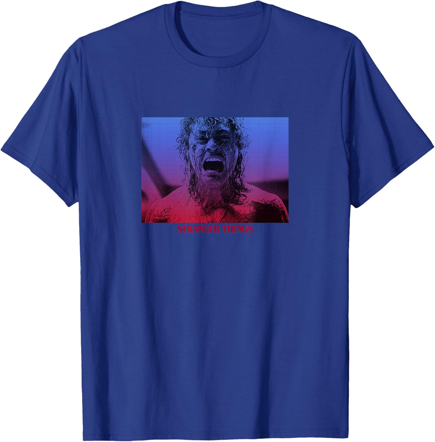 Stranger Things Billy Hargrove Gradient Scream Madness Panel T-Shirt - T-Shirt | Royal