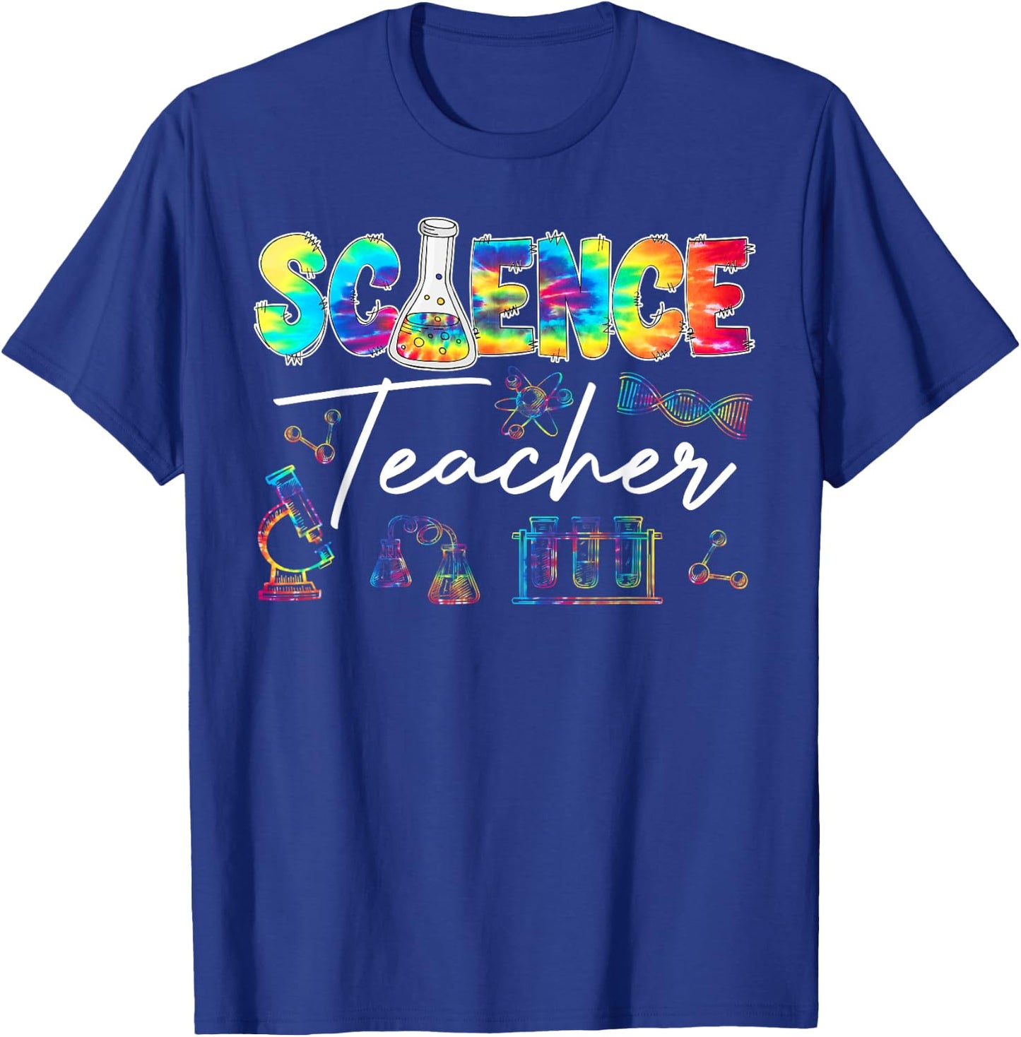 Science Teacher Tie Dye First Day Of School Back To School Men Women Girls Kids T-Shirt - T-Shirt | Royal