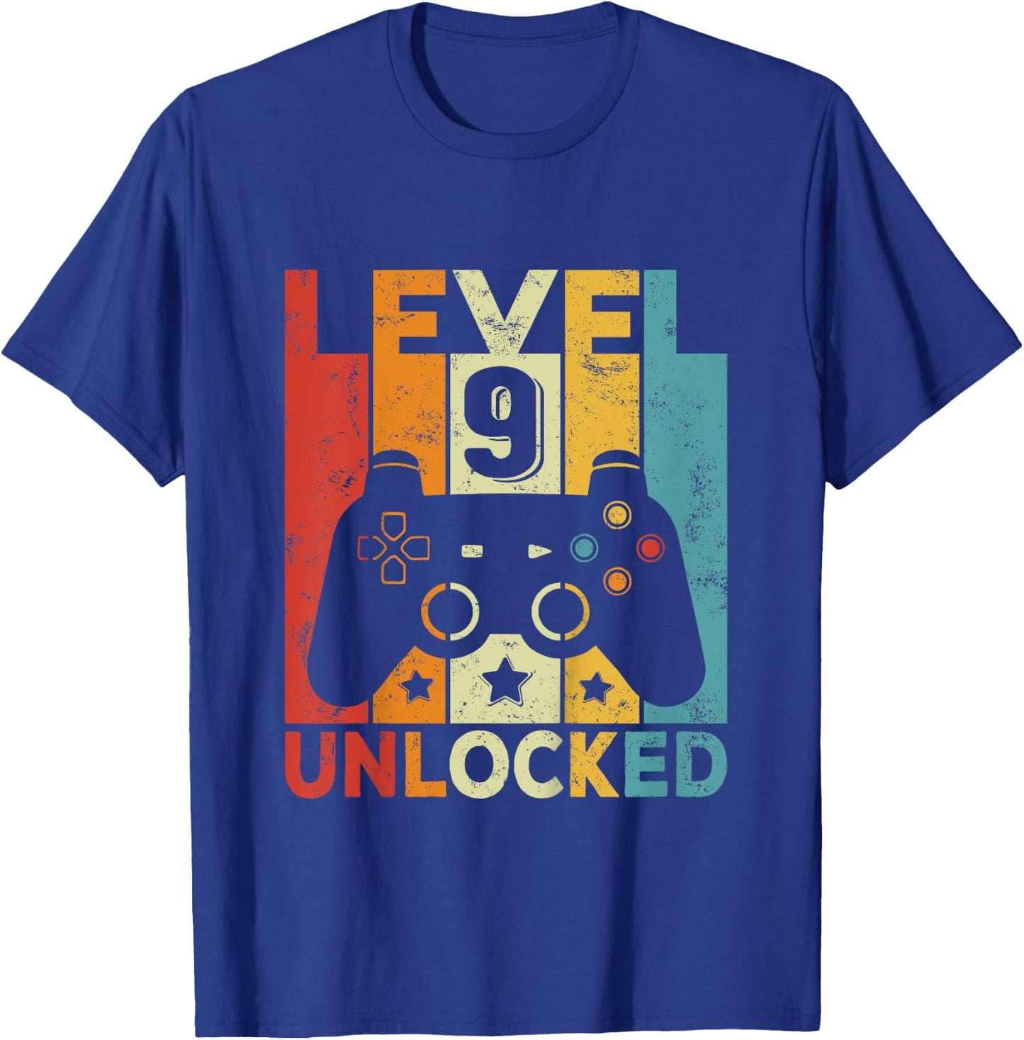 Enfant 9 Anniversaire Garçon Fille 9 Ans Jeu Manette Gamer T-Shirt - T-Shirt | Royal