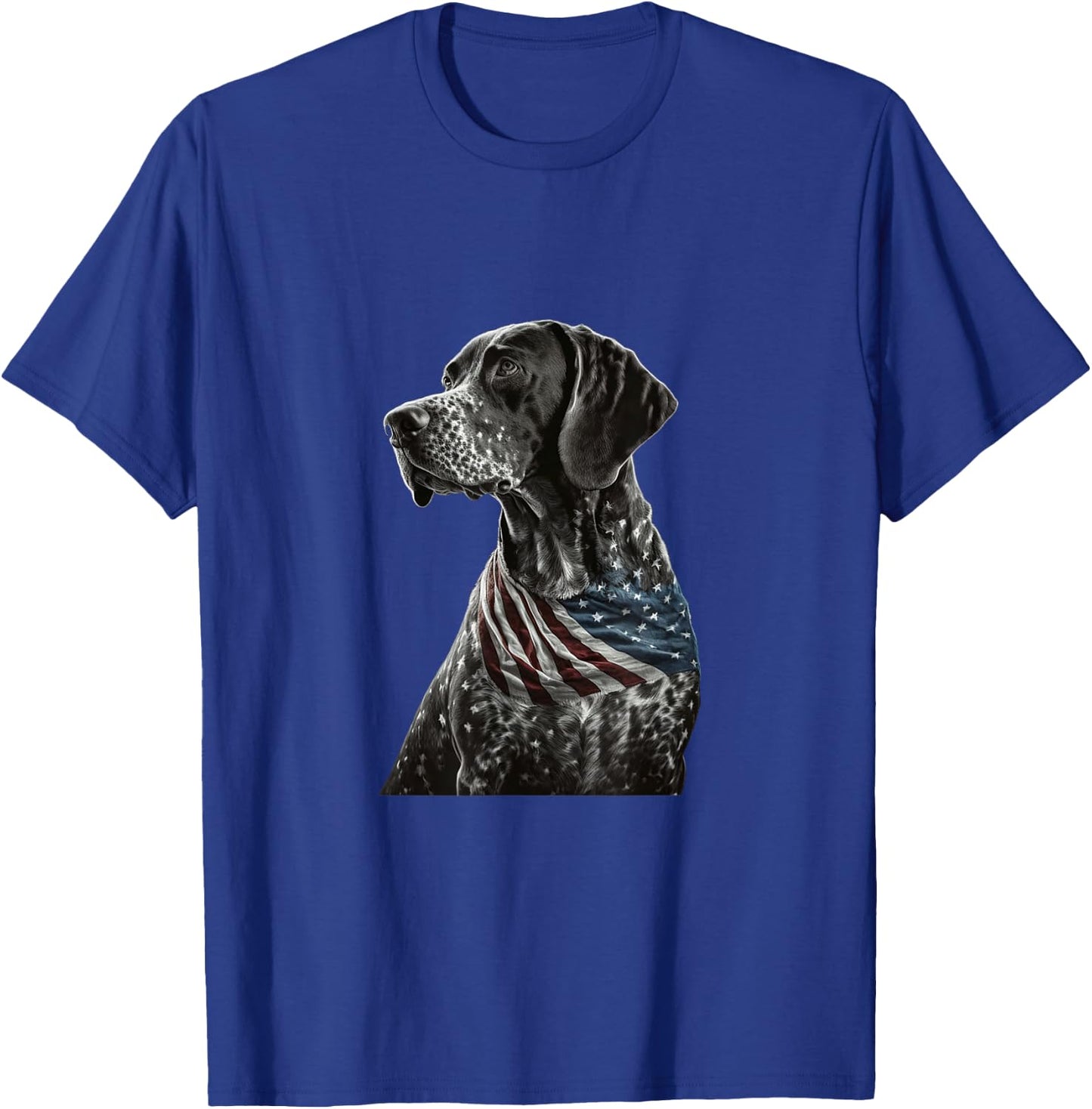 German Shorthair Pointer 4th July Funny GSP Mom Dad T-Shirt - T-Shirt | Royal