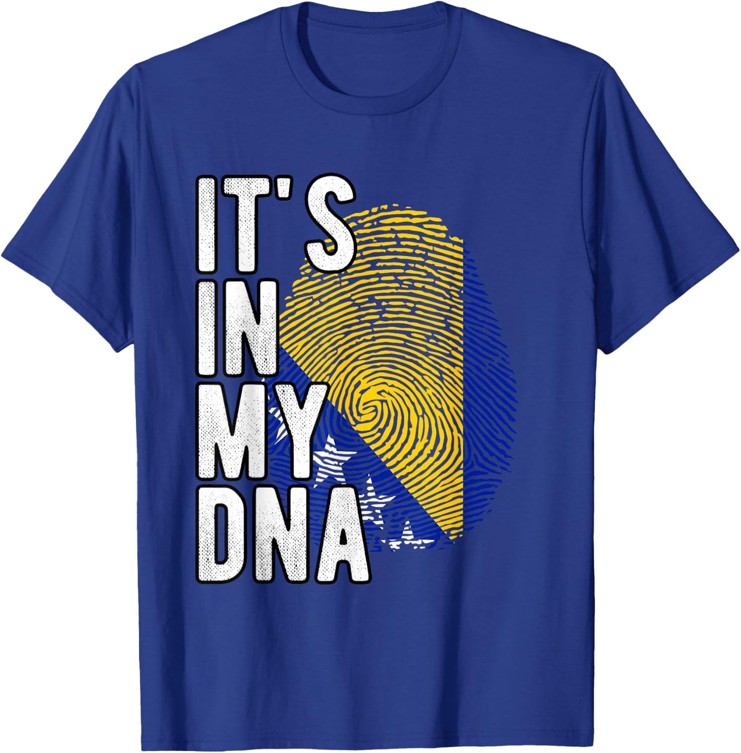 Funny it's in my DNA Bosnien-Herzegowina-Flagge Fingerabdruck T-Shirt - T-Shirt | Royal