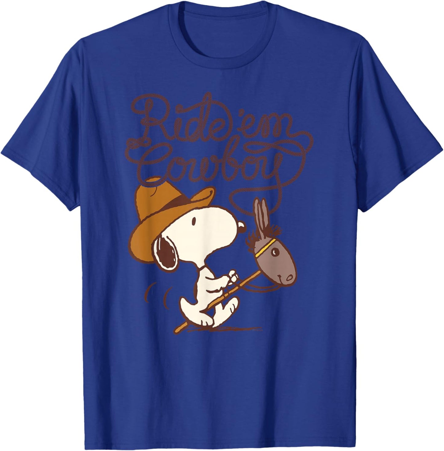 Peanuts - Ride Em Cowboy , black T-Shirt - T-Shirt | Royal