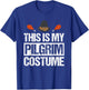 Retro Thanksgiving Shirt Pilgrim Costume Turkey Day Men Boys T-Shirt - T-Shirt | Royal