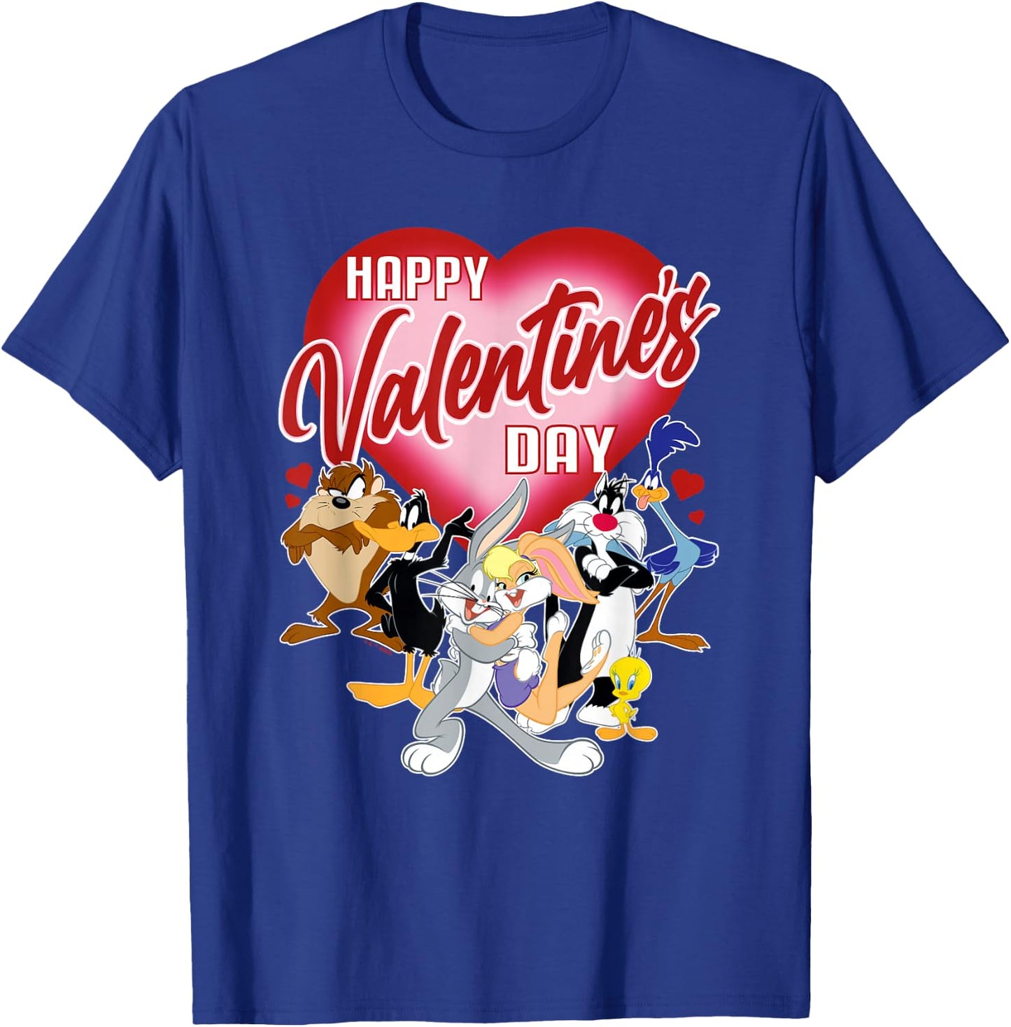 Looney Tunes Valentines Day Bugs Lola Tweety Taz Daffy T-Shirt - T-Shirt | Royal