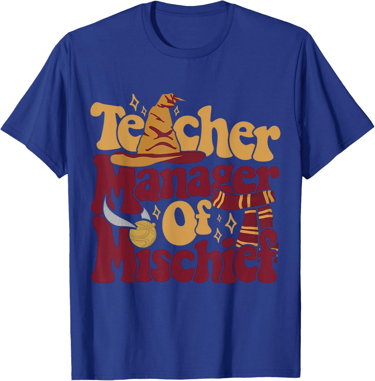 Magical Teacher Shirt Manager Of Mischief Teacher Gifts T-Shirt - T-Shirt | Royal