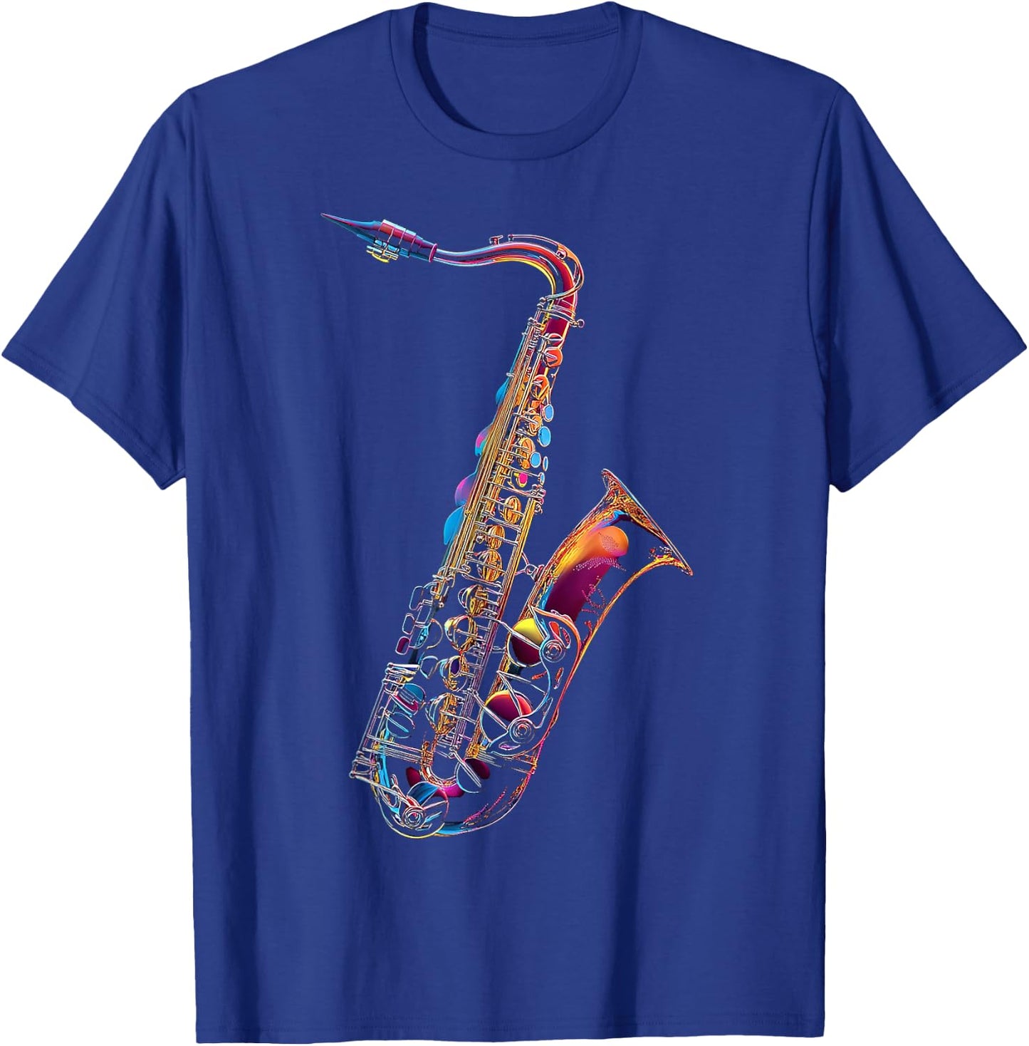 Saxophone Music Instrument Motif Illustration Saxophone T-Shirt - T-Shirt | Royal