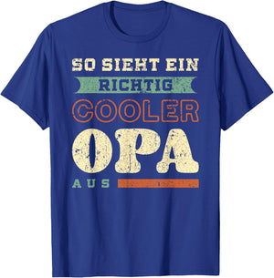 Richtig cooler Opa, Vatertag, Retro-Vintage-Look T-Shirt - T-Shirt | Royal