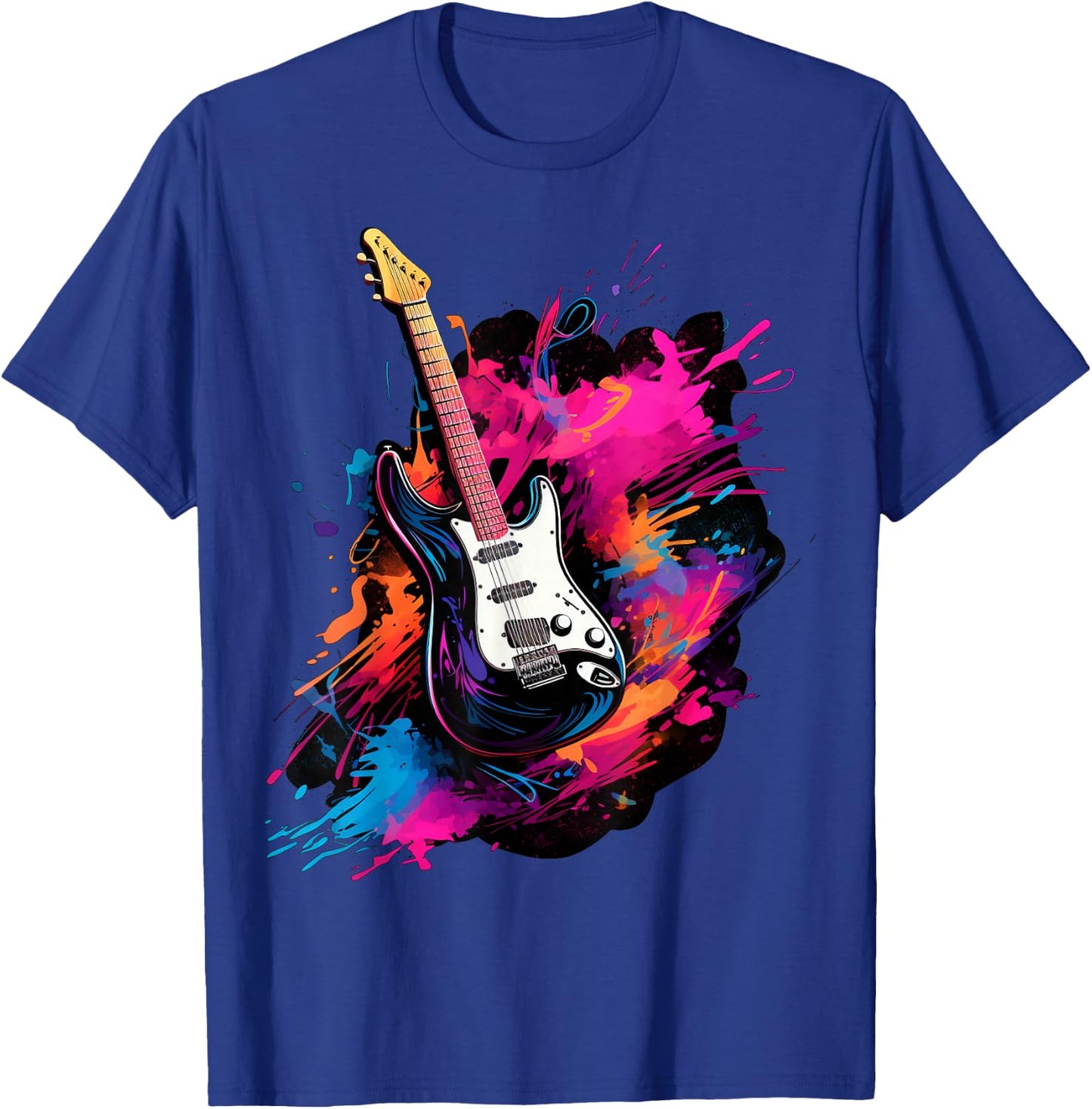 Electric Guitar , Women and Children, black T-Shirt - T-Shirt | Royal