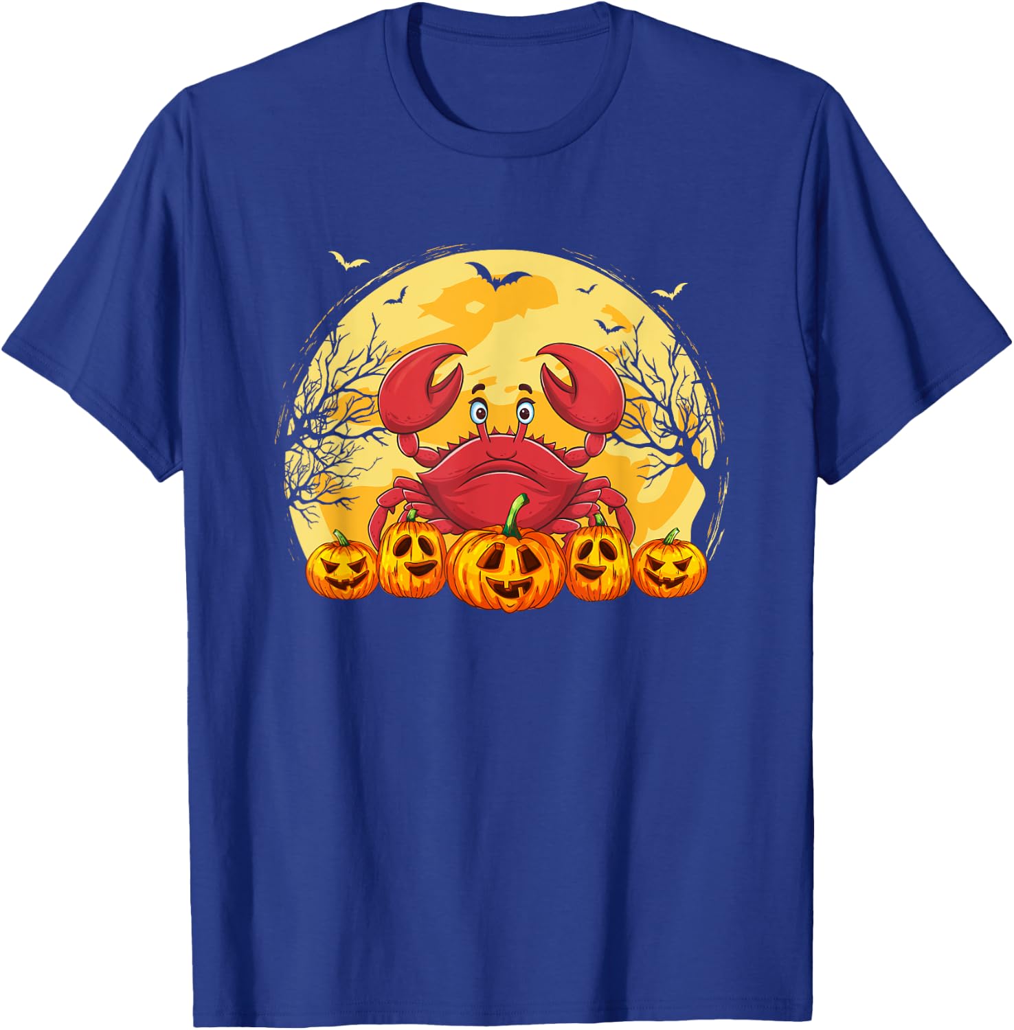 Funny Crab Pumpkins Halloween Costume Men Women Kids T-Shirt - T-Shirt | Royal
