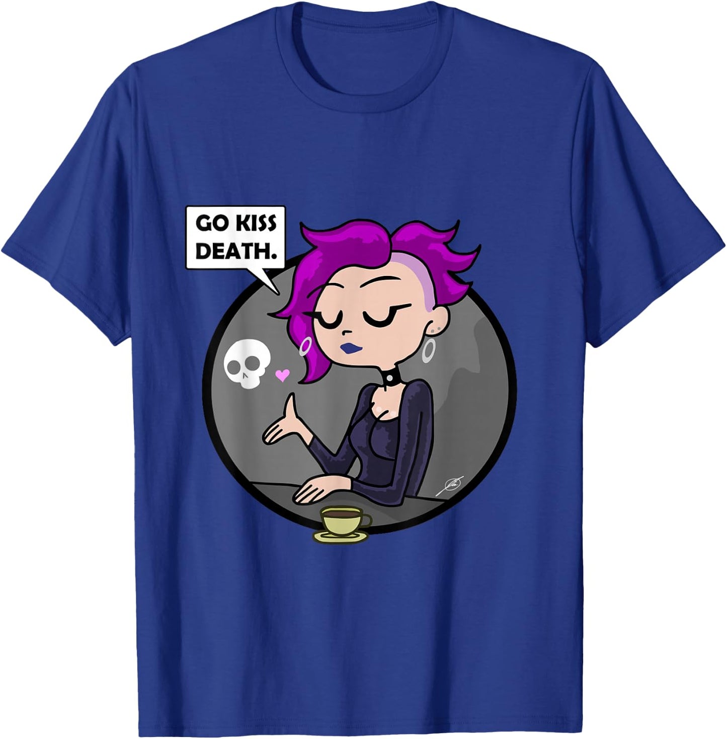Go Kiss Death : Germaine (Foamy The Squirrel) T-Shirt - T-Shirt | Royal