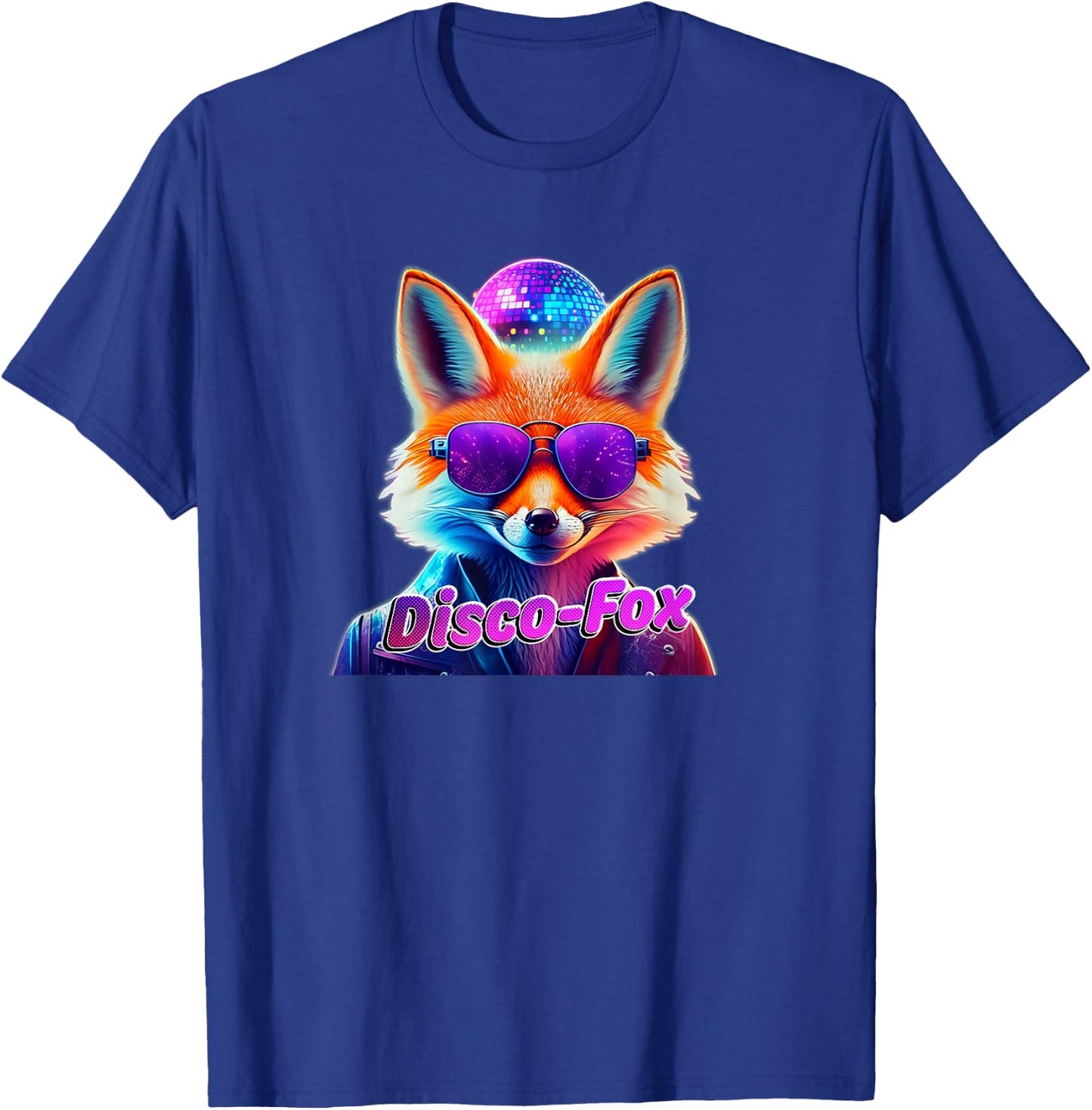 Disco-Fox 80s Funny Fox Colourful Party Funky Gift , black T-Shirt - T-Shirt | Royal