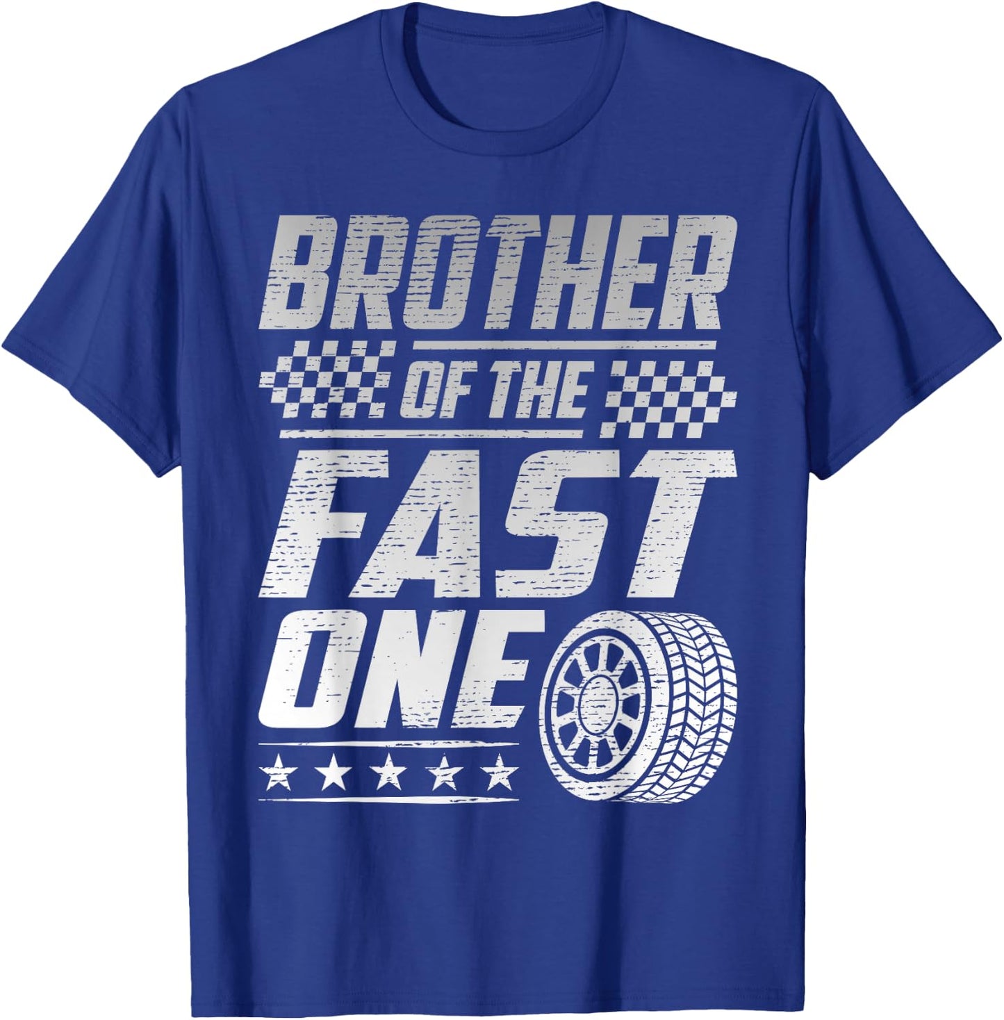 Brother Of The Fast One First Birthday Racing Car Family T-Shirt - T-Shirt | Royal