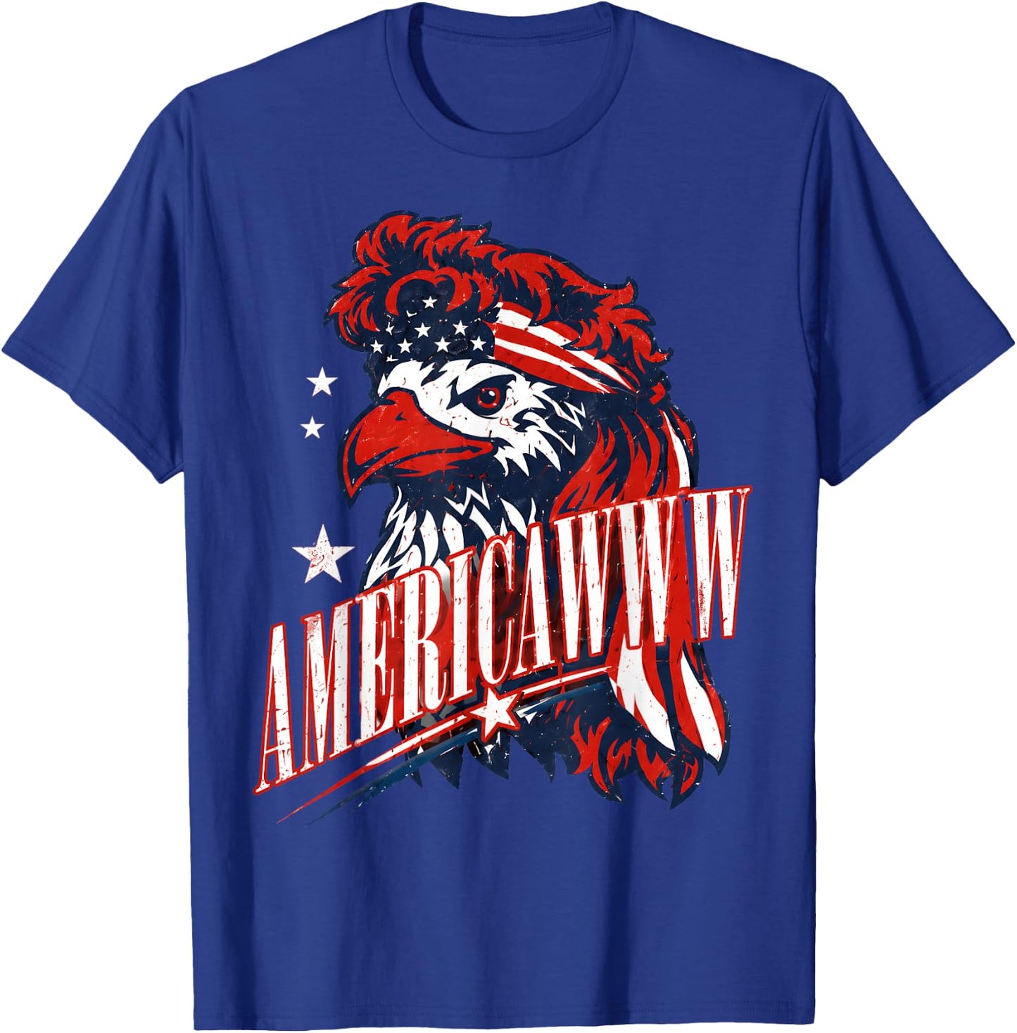 Americaww Sarcastic Fourth of July Bald Eagle T-Shirt - T-Shirt | Royal