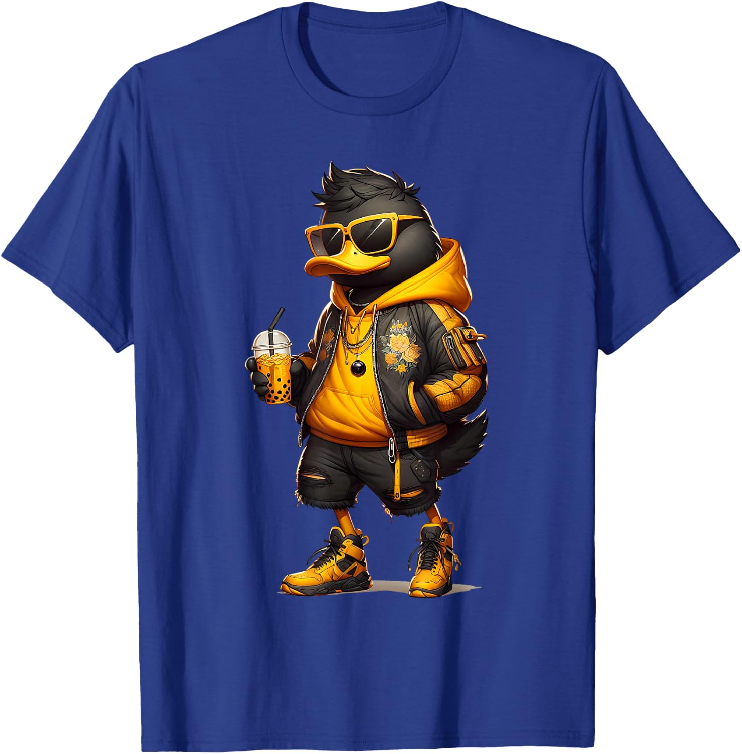 Trendy Hype Boba Duck Cool Bubble Milk Boba Tea Men Women T-Shirt - T-Shirt | Royal