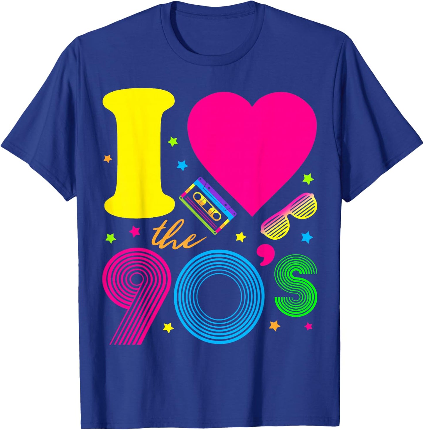 1990's 90s I Heart The Nineties T-Shirt - T-Shirt | Royal
