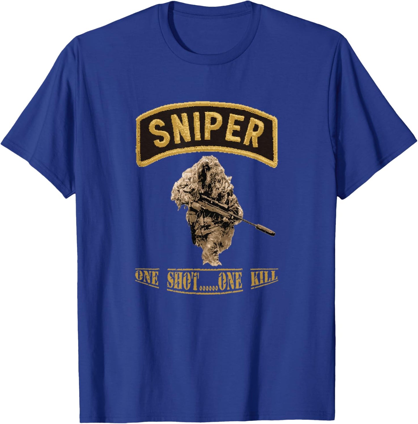 Sniper Ghillie Suit Seal T-Shirt - T-Shirt | Royal