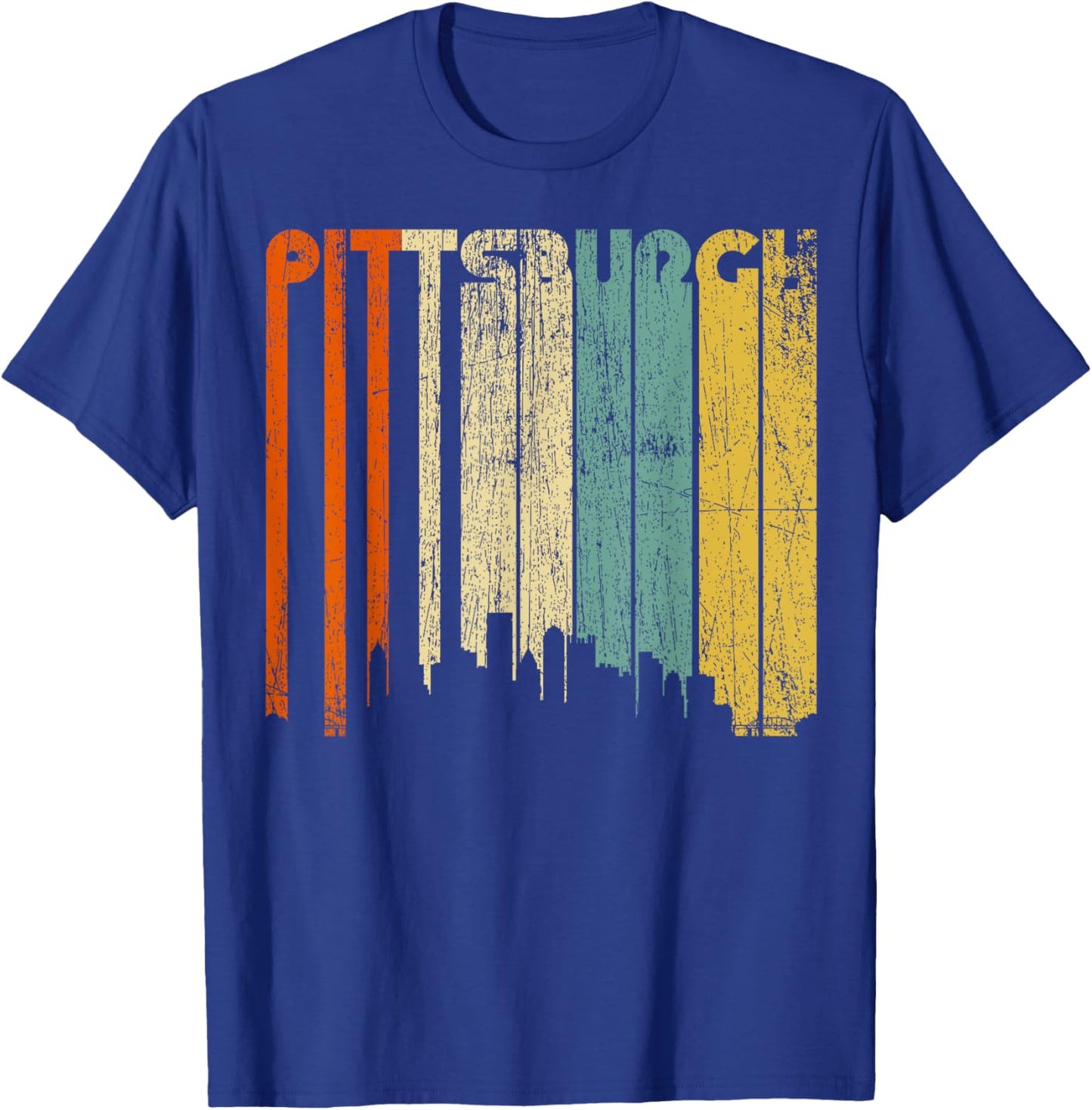 Pittsburgh City Retro Vintage 70s Style Souvenir T-Shirt - T-Shirt | Royal