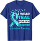 I Wear Teal For My Daughter Scleroderma Awareness T-Shirt - T-Shirt | Royal