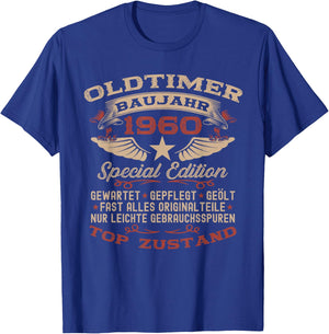Geschenk zum 66. Geburtstag Jahrgang 1960 Oldtimer lustiges T-Shirt - T-Shirt | Royal